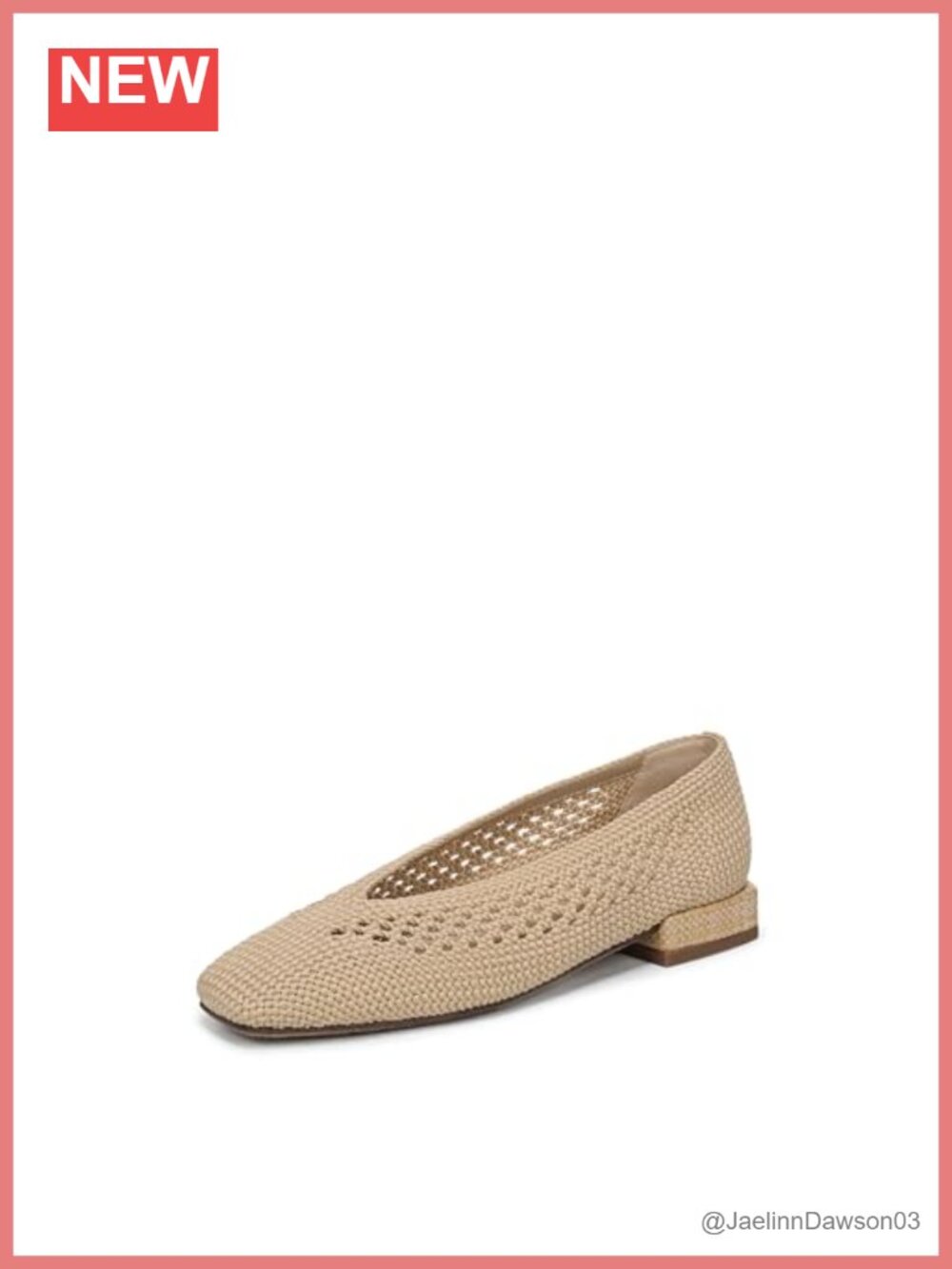 Sam Edelman Kasey Ballet Flats Raffia Square Toe Slip-On